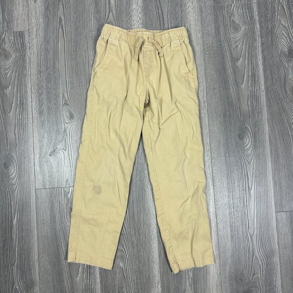 Wonder Nation Kids Tan Elastic Waist Pants Size M Drawstring Play‎ School Casual